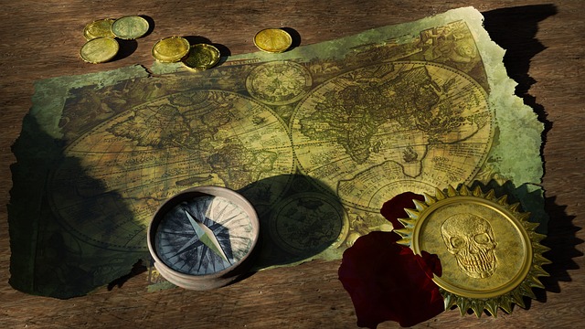 Stylized vintage map showing a conceptual journey or growth trajectory for a business, with textured overlays indicating progress.